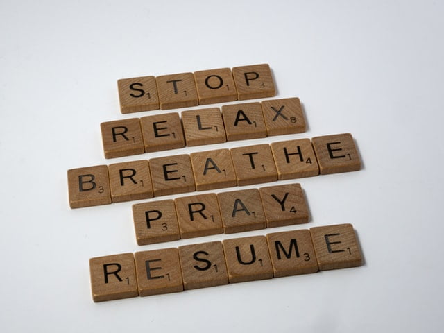 Stop Relax Breathe Pray Resume
